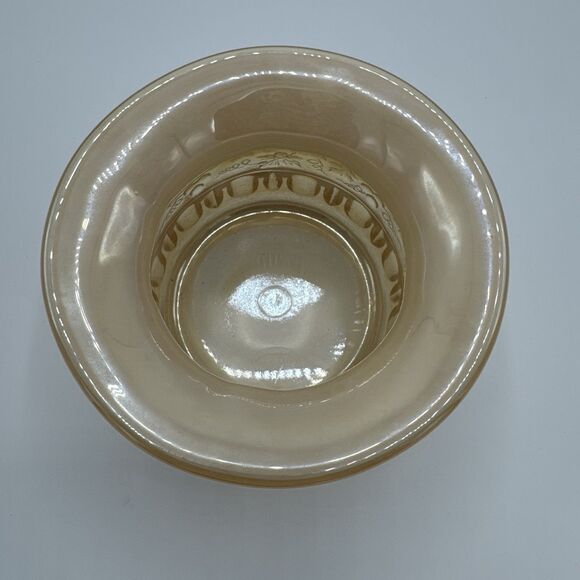 Fenton Glass Peach Opalescent Grape & Cable Spittoon - Picture 2 of 7